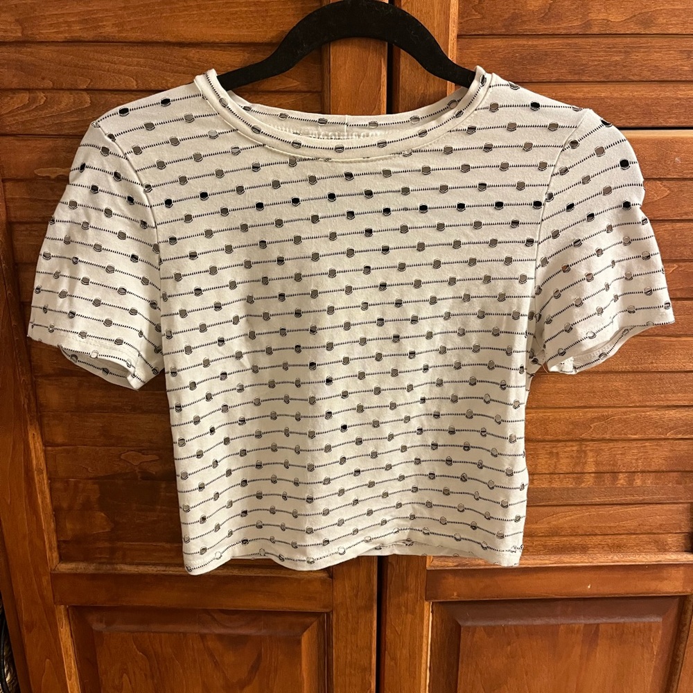 Urban Renewal Tee with textured holes medium made in USA (urban outfitters)